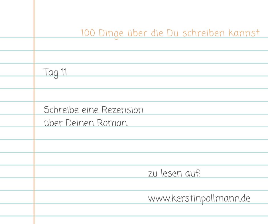 Tag 11 Schreibe eine Rezension - Kerstin Pollmann