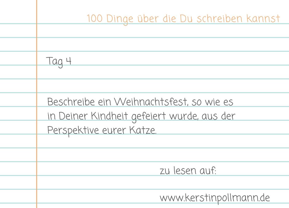 Tag 4 – Beschreibe ein Weihnachtsfest